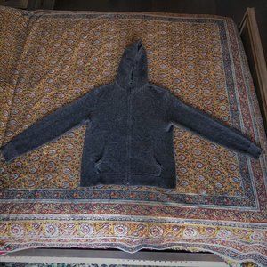 Men's SCP Cashmere Hooded Sweater in Charcoal Med